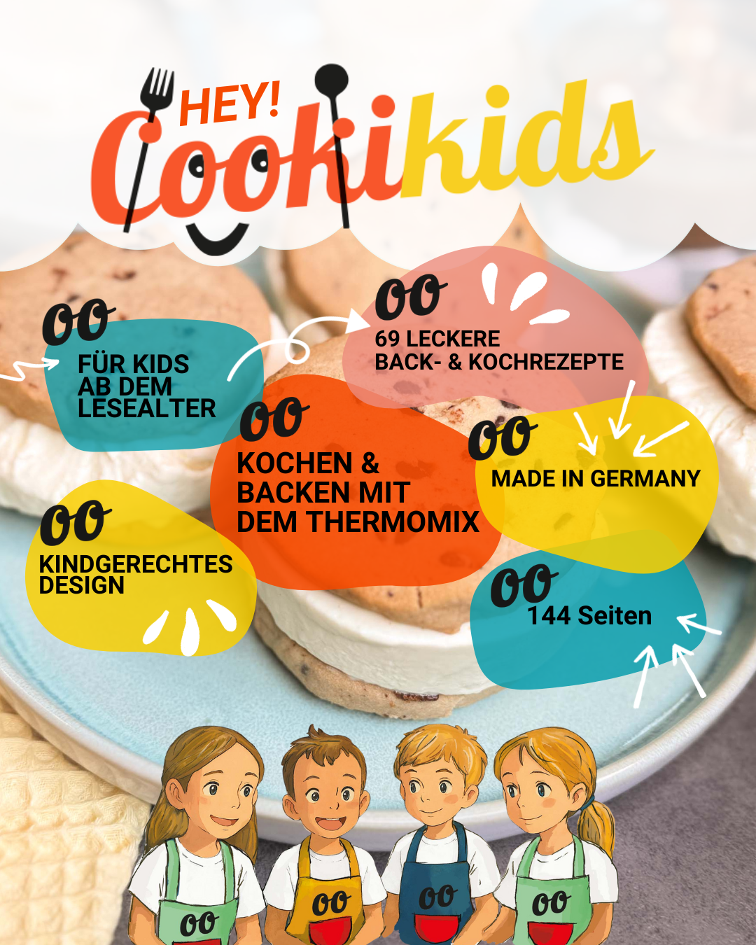 Cookikids Kinderkoch- und Backbuch für den Thermomix® TM6 (A5-Format)