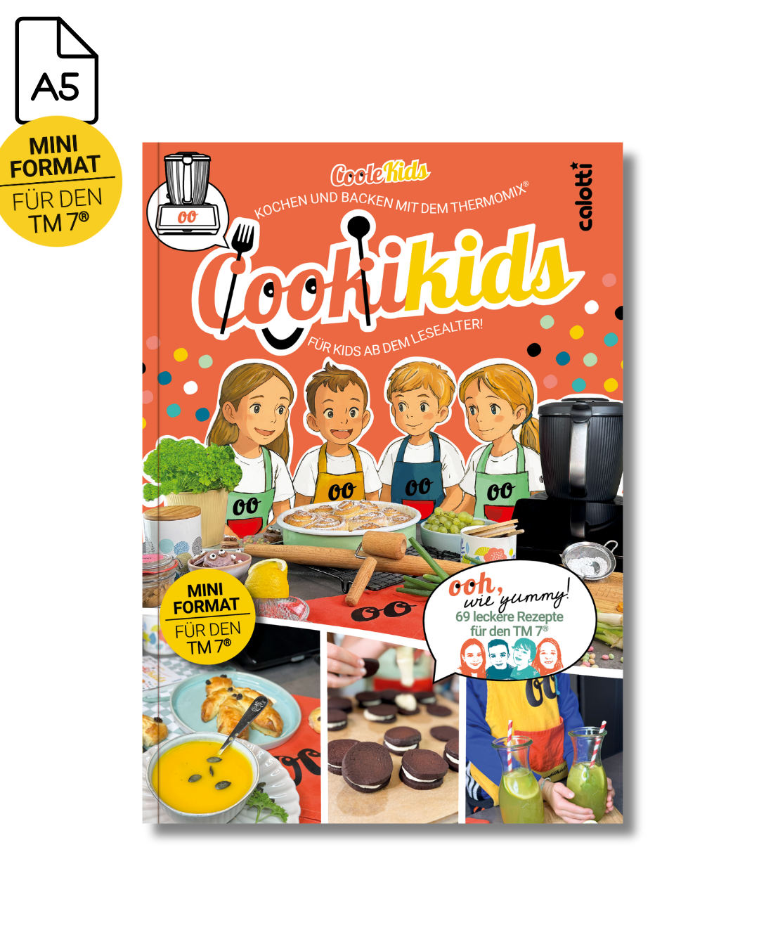 Cookikids Thermomix® TM7 Koch-und Backbuch für Kinder (Mini Format DIN A5)