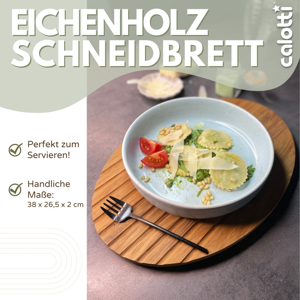 calotti schneidbrett oval eichholz küchenbrett