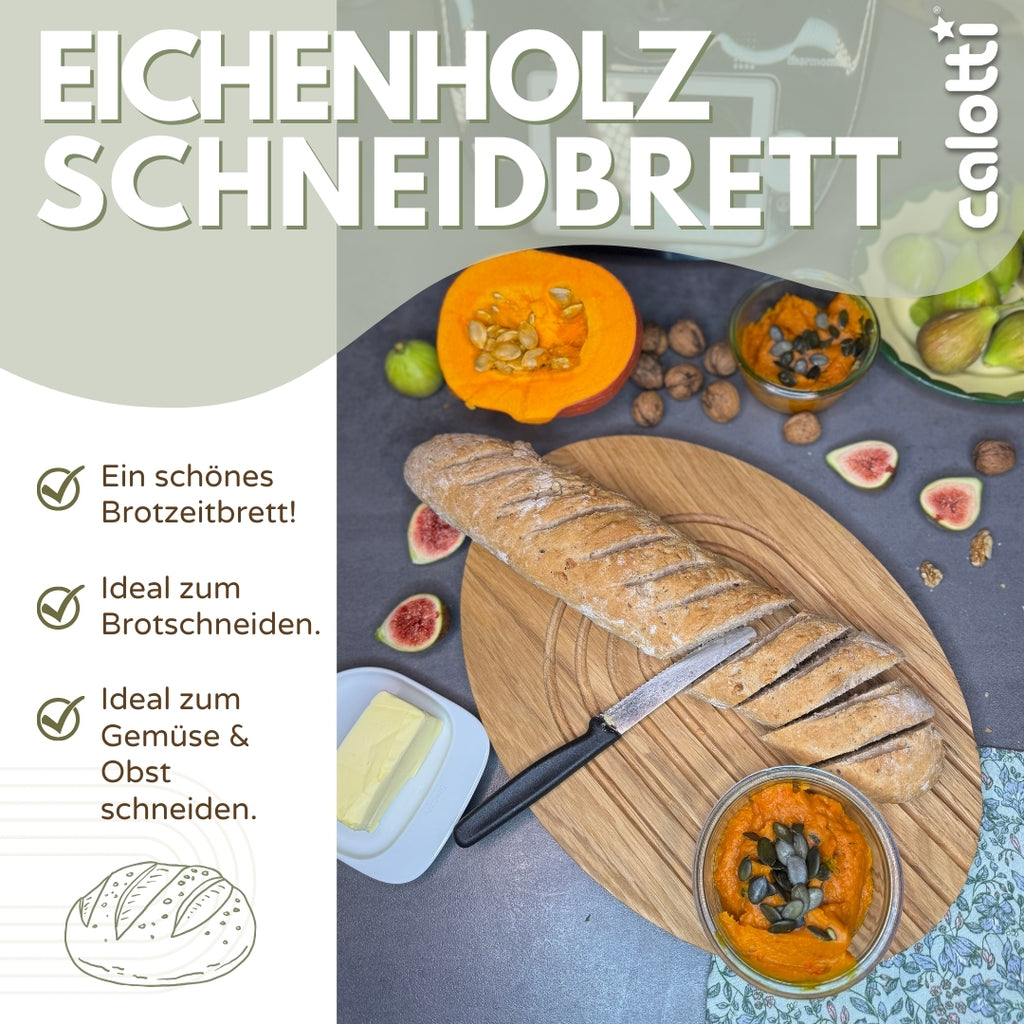 calotti schneidbrett oval eichholz küchenbrett