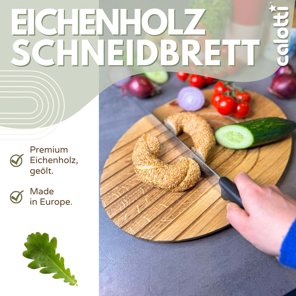 calotti schneidbrett oval eichholz küchenbrett