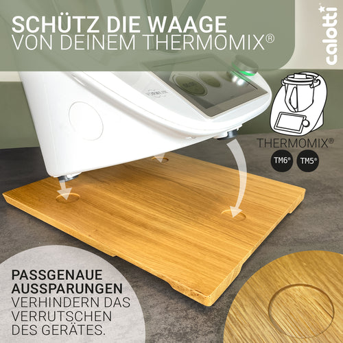 Calotti Gleitbrett für den Thermomix® aus Eichenholz
