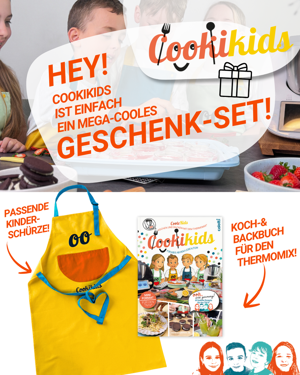cookikids, calotti, thermomix, tm6, geschenkset, geschenkidee, kinderkochbuch